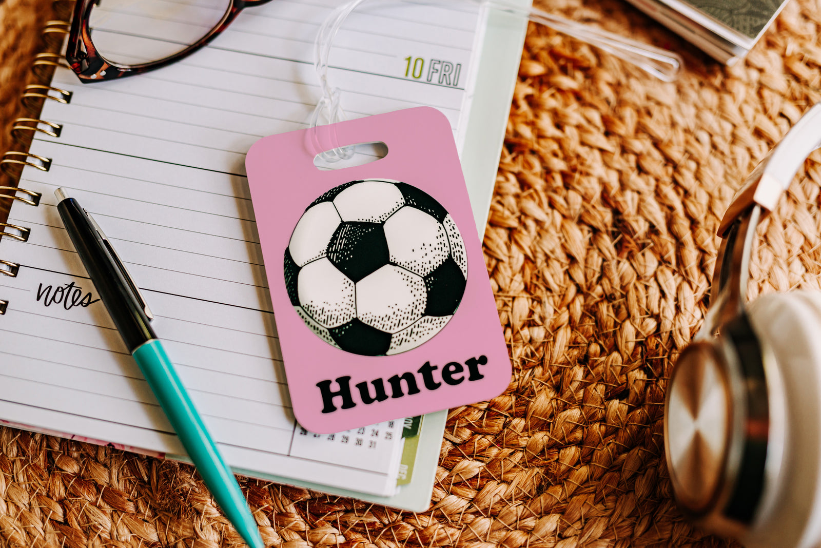 Personalized Soccer Luggage Name Tag - Bag Tag Gift for Boys Girls Team