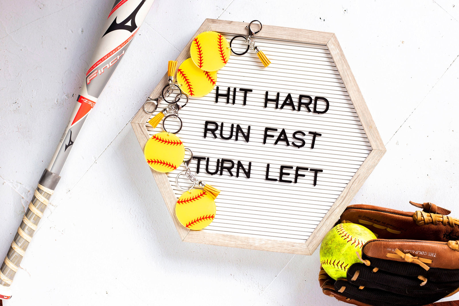 Softball Keychain Blank, Softball Team Gift Idea