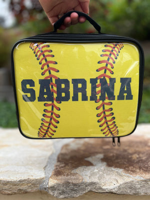 Personalized Softball Lunch Box for Girls
