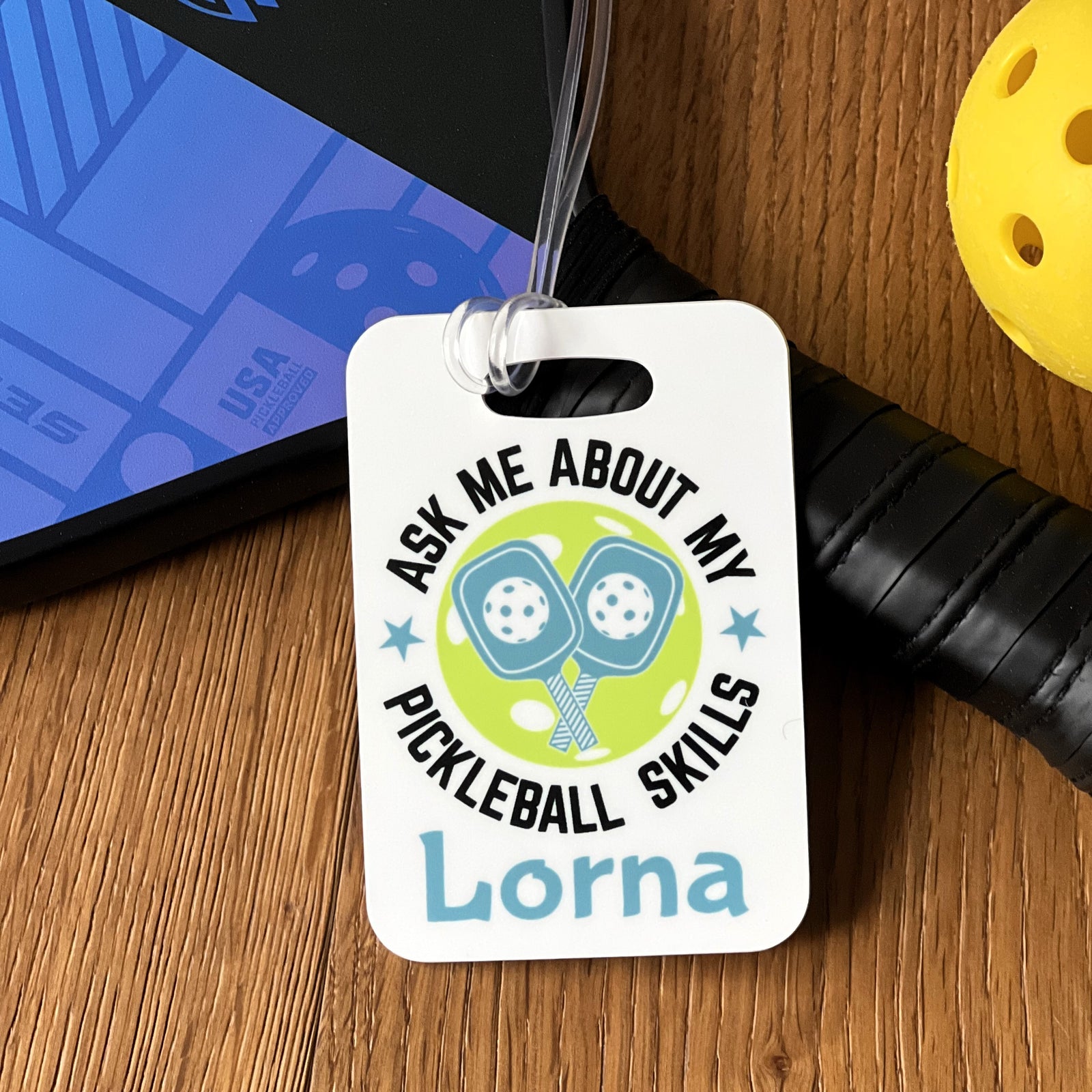 Personalized Pickleball Bag Tag - Gift for Men and Women Players