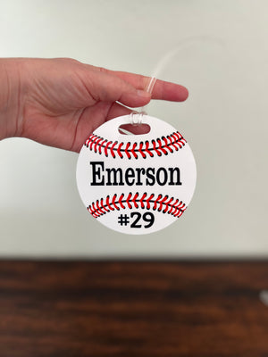 Baseball Bag Tag, Personalized Gift for Boys Team