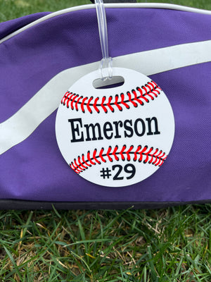 Baseball Bag Tag, Personalized Gift for Boys Team