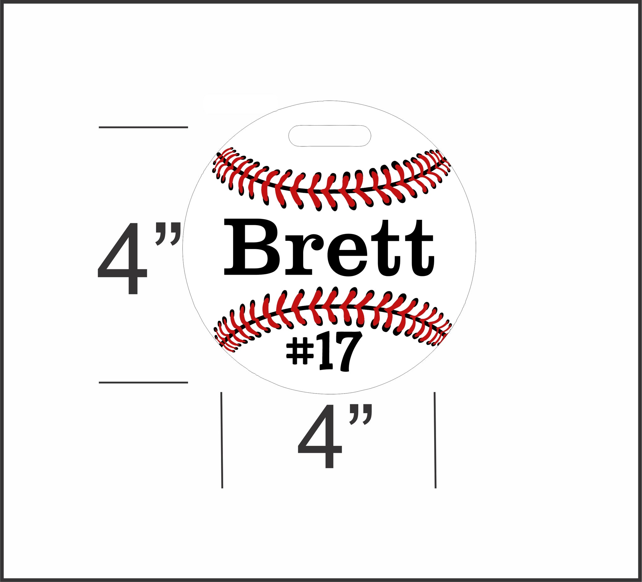 Baseball Bag Tag, Personalized Gift for Boys Team