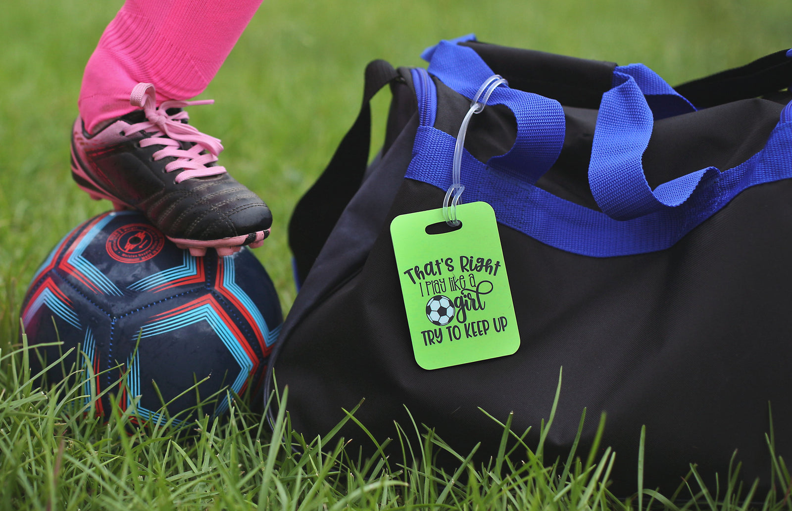 Soccer Bag Tag for Girls - Team Gift Idea
