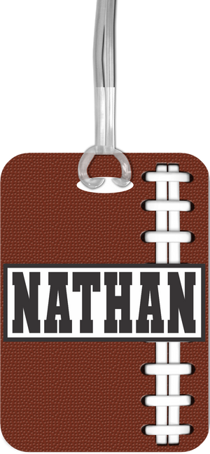 Personalized Football Luggage Tag for Boys - Name Bag Tag for Team