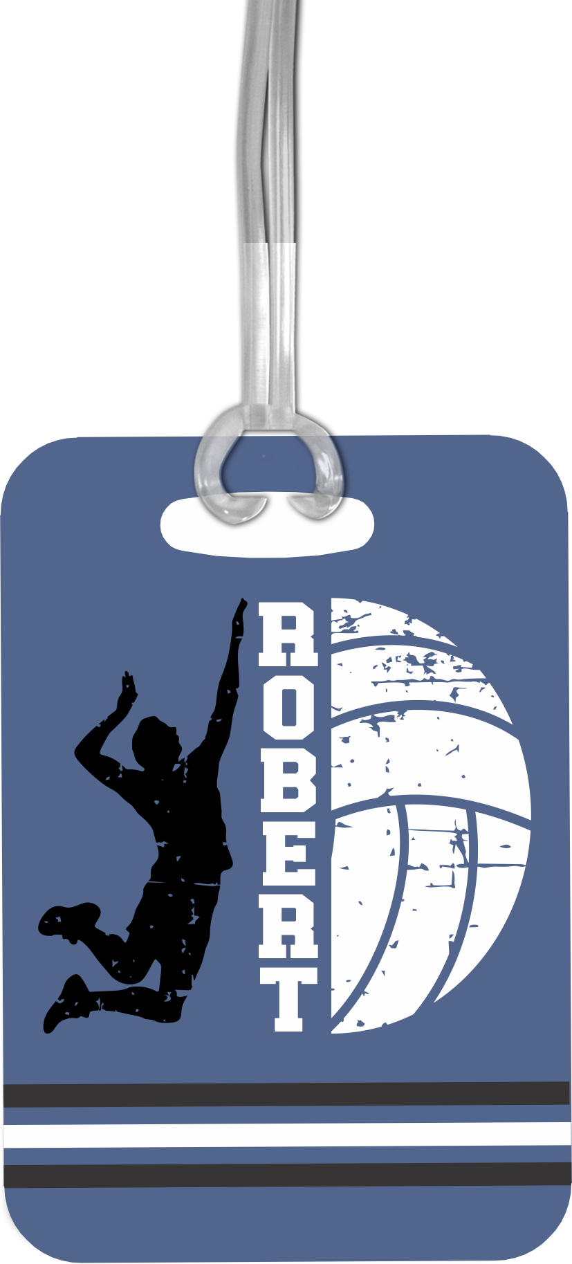Personalized Volleyball Luggage Tag - Name Bag Tag - Gift for Boys