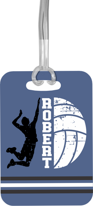Personalized Volleyball Luggage Tag - Name Bag Tag - Gift for Boys