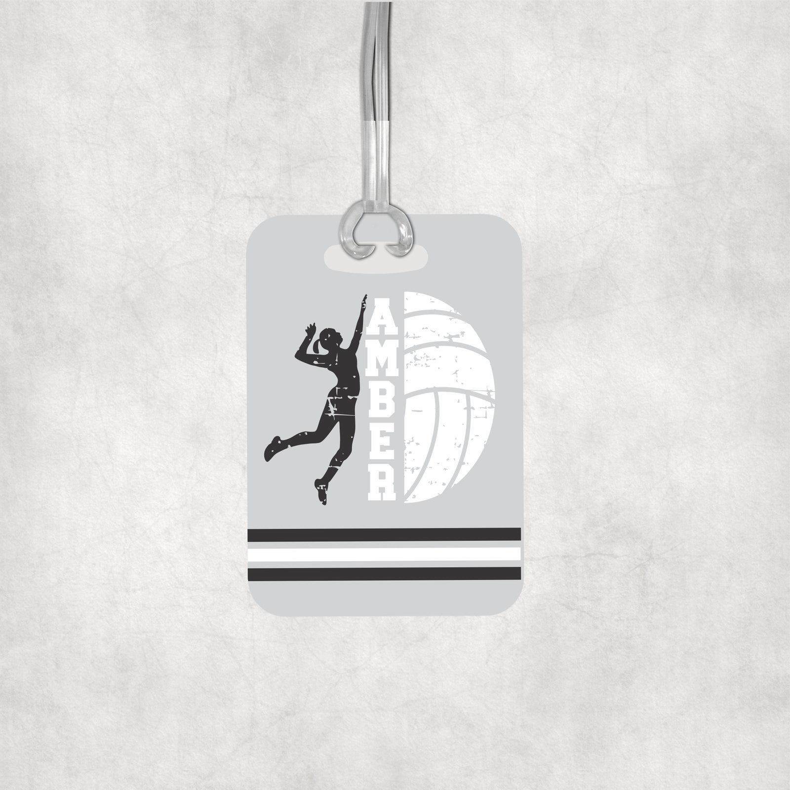 Personalized Volleyball Luggage Tag - Name Bag Tag - Gift for Girls