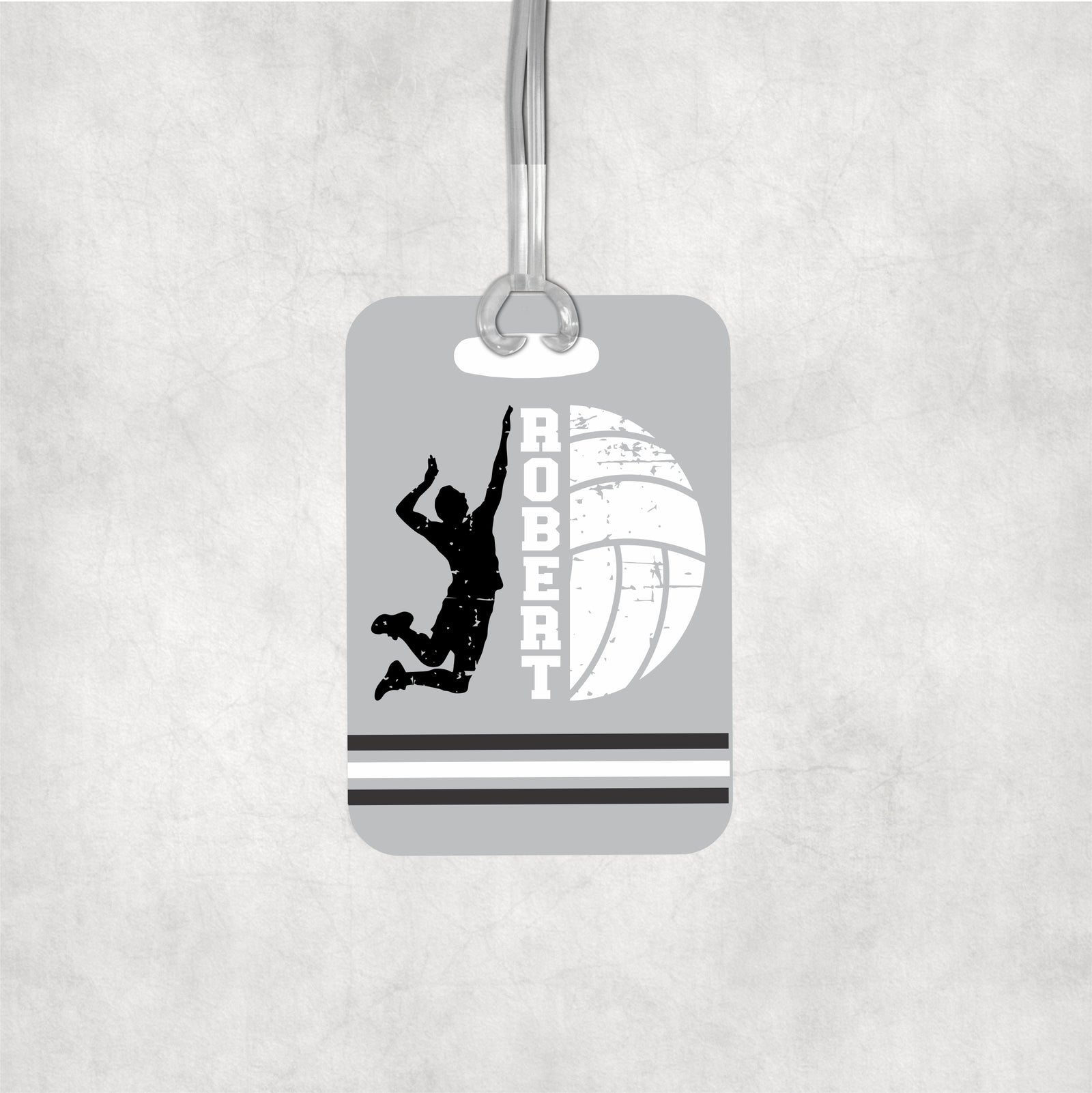 Personalized Volleyball Luggage Tag - Name Bag Tag - Gift for Boys