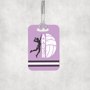 Personalized Volleyball Luggage Tag - Name Bag Tag - Gift for Girls