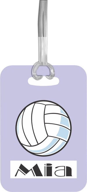 Personalized Volleyball Luggage Tag - Name Bag Tag - Gift for Girls and Boys