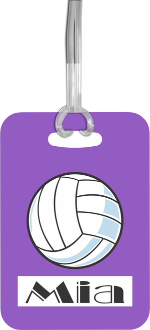 Personalized Volleyball Luggage Tag - Name Bag Tag - Gift for Girls and Boys