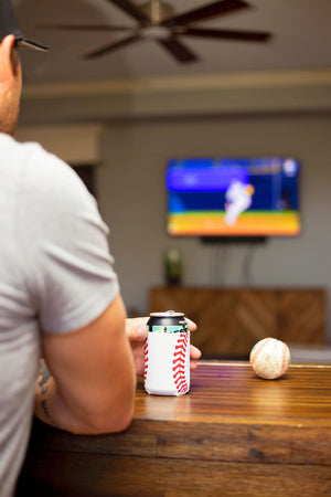 Baseball Themed Gift for Coach Men - Beer Can Holder Cooler