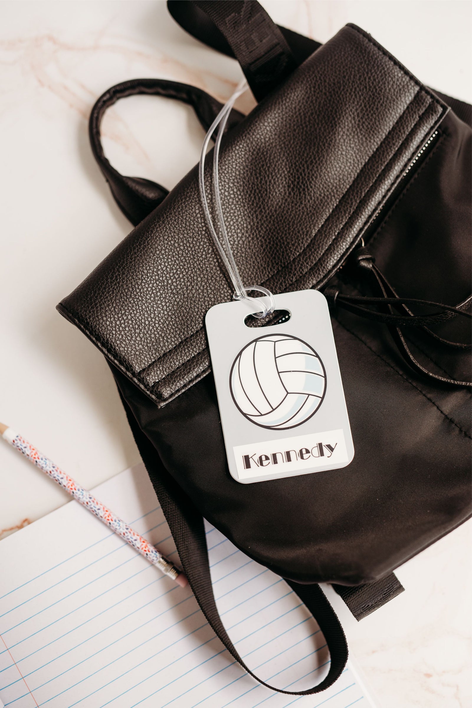 Personalized Volleyball Luggage Tag - Name Bag Tag - Gift for Girls and Boys