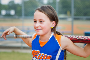 Softball Gifts Earrings for Girls Women Player Heart Shape