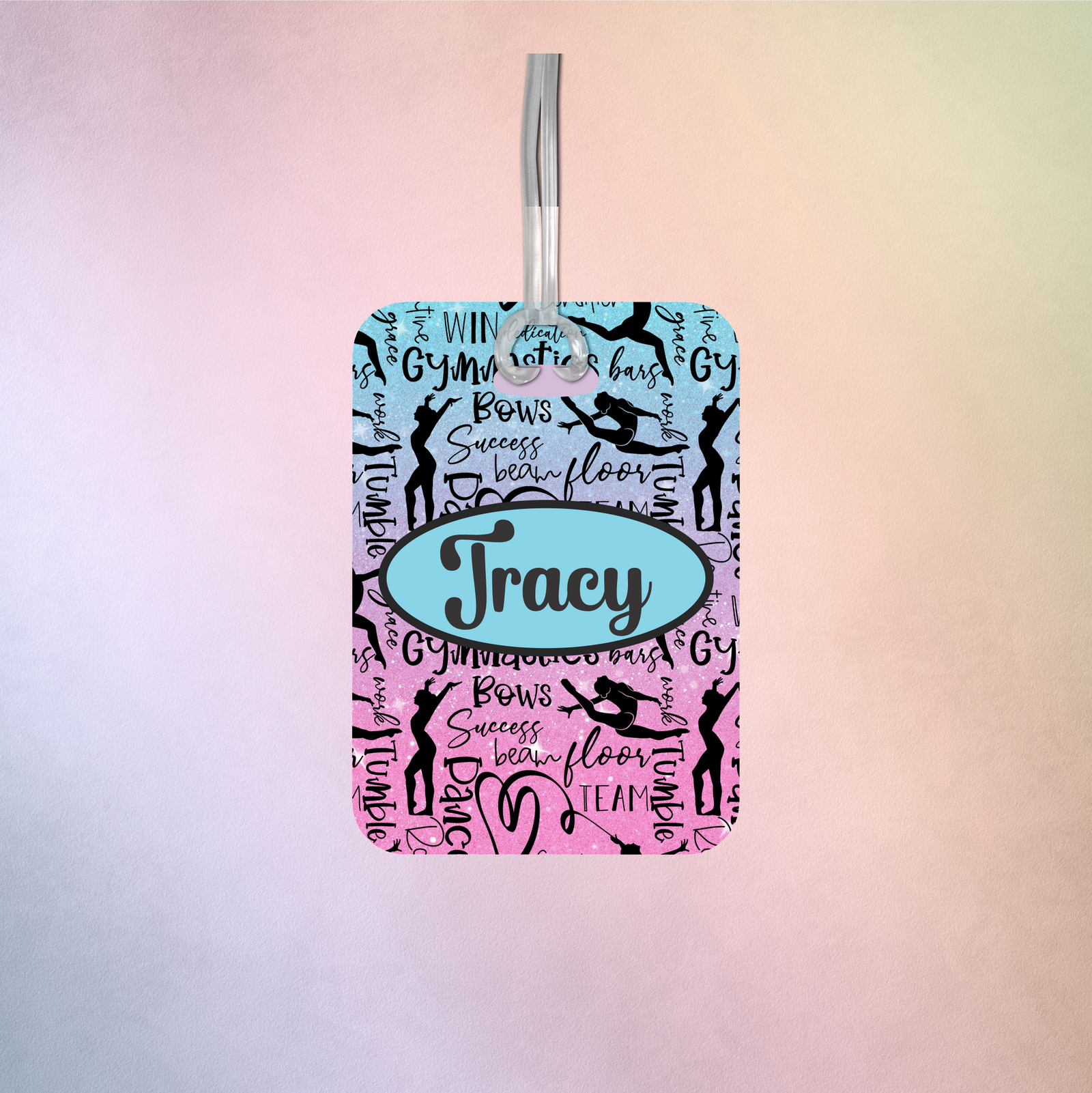 Personalized Gymnastics Luggage Tag - Name Bag Tag