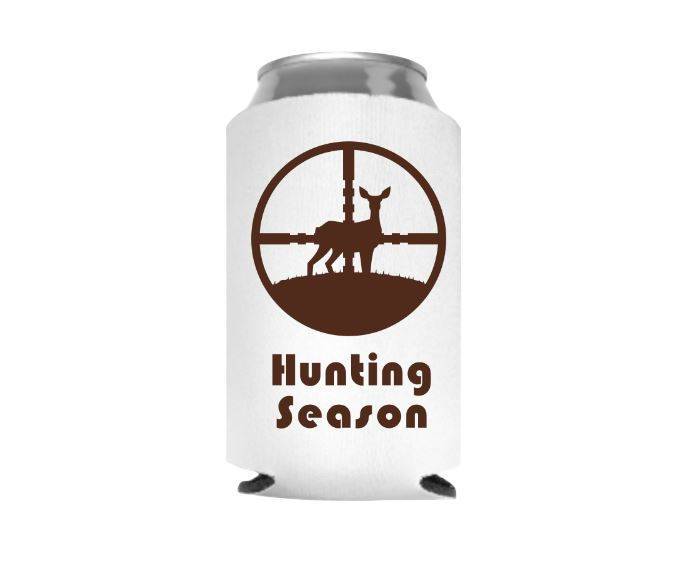 "Hunting Season" Deer Hunter Beer Can Cooler - Daisy Lane Company