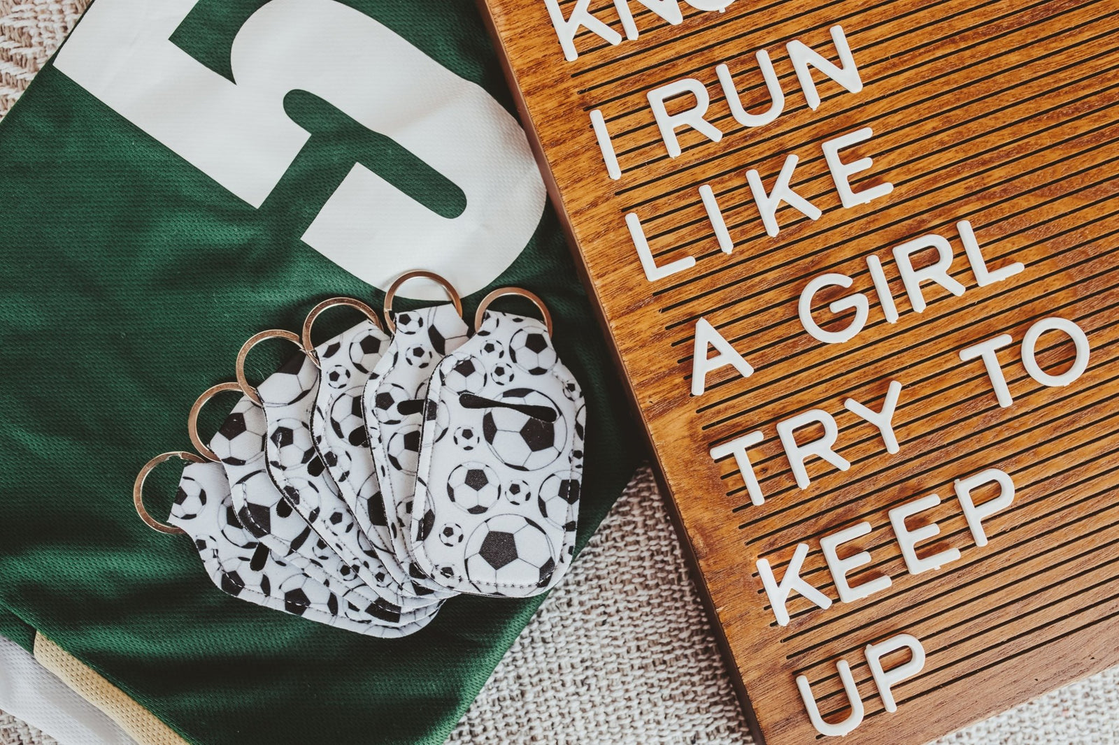 Soccer Team Gifts Hand Sanitizer Holder for Backpack Kids Keychain - Daisy Lane Company