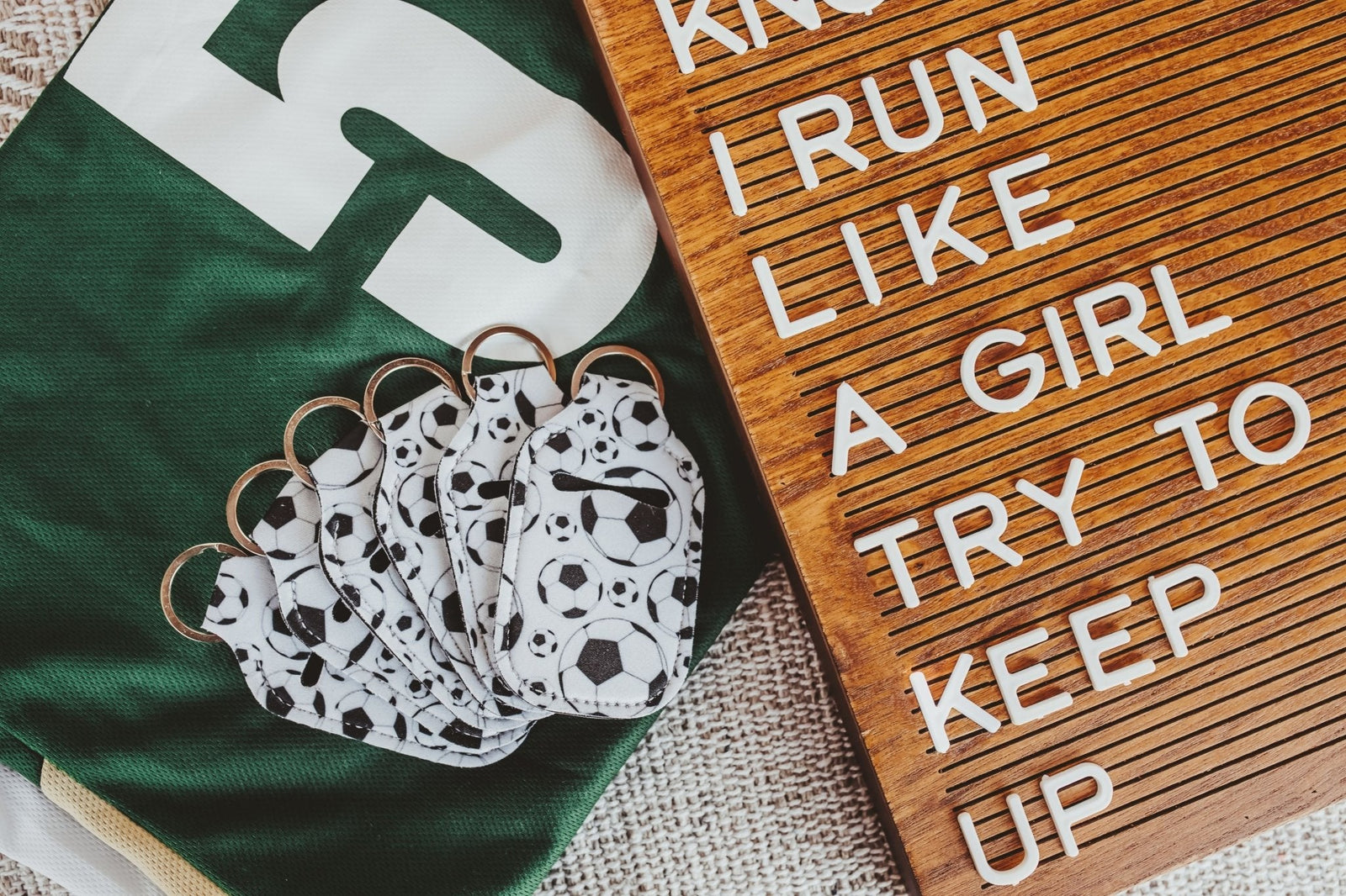 Soccer Team Gifts Hand Sanitizer Holder for Backpack Kids Keychain - Daisy Lane Company