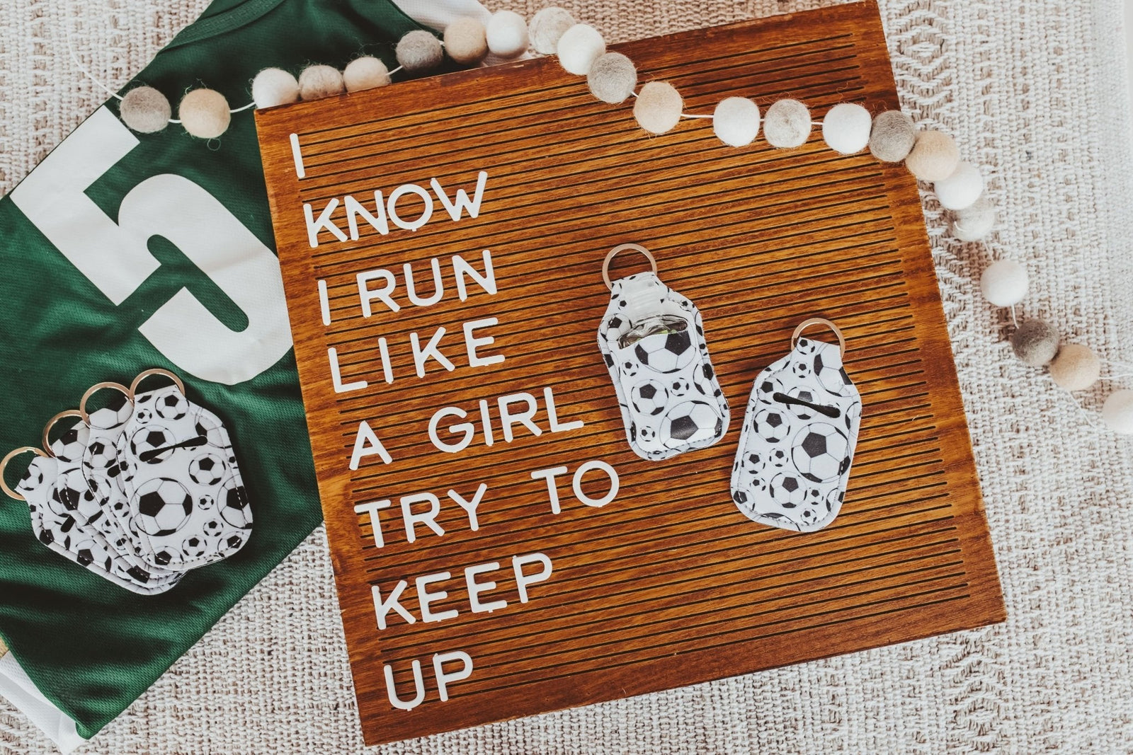 Soccer Team Gifts Hand Sanitizer Holder for Backpack Kids Keychain - Daisy Lane Company