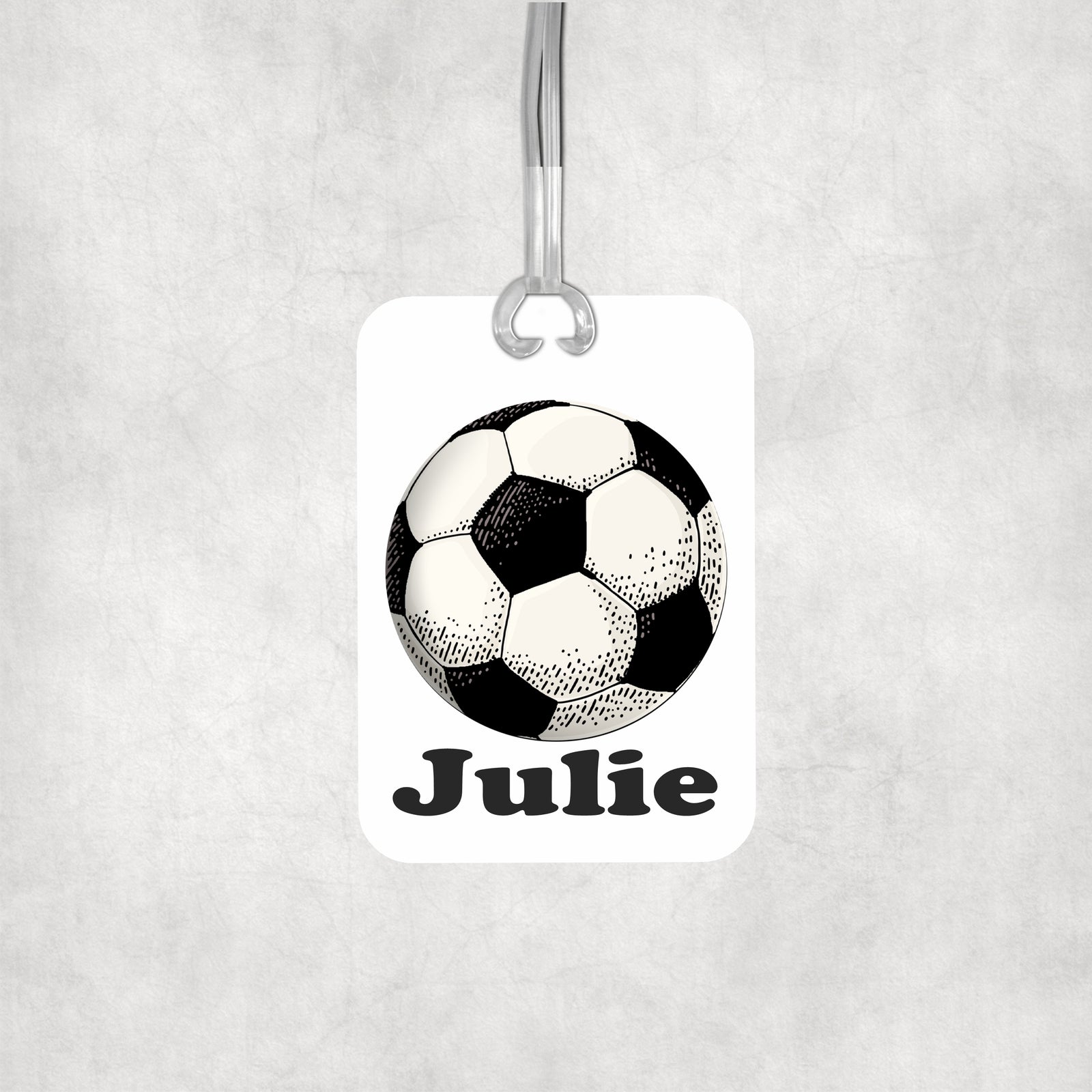 Personalized Soccer Luggage Name Tag - Bag Tag Gift for Boys Girls Team