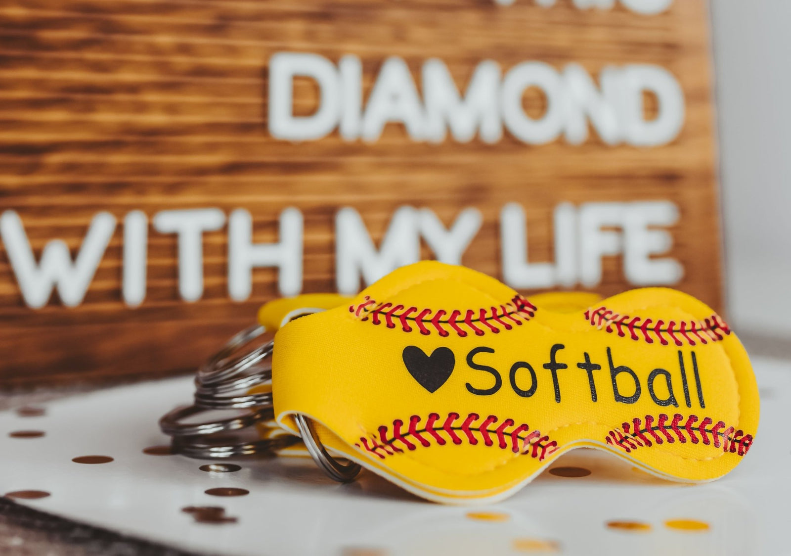 Softball Gifts for Girls Lip Balm Keychains for Softball Team - Daisy Lane Company