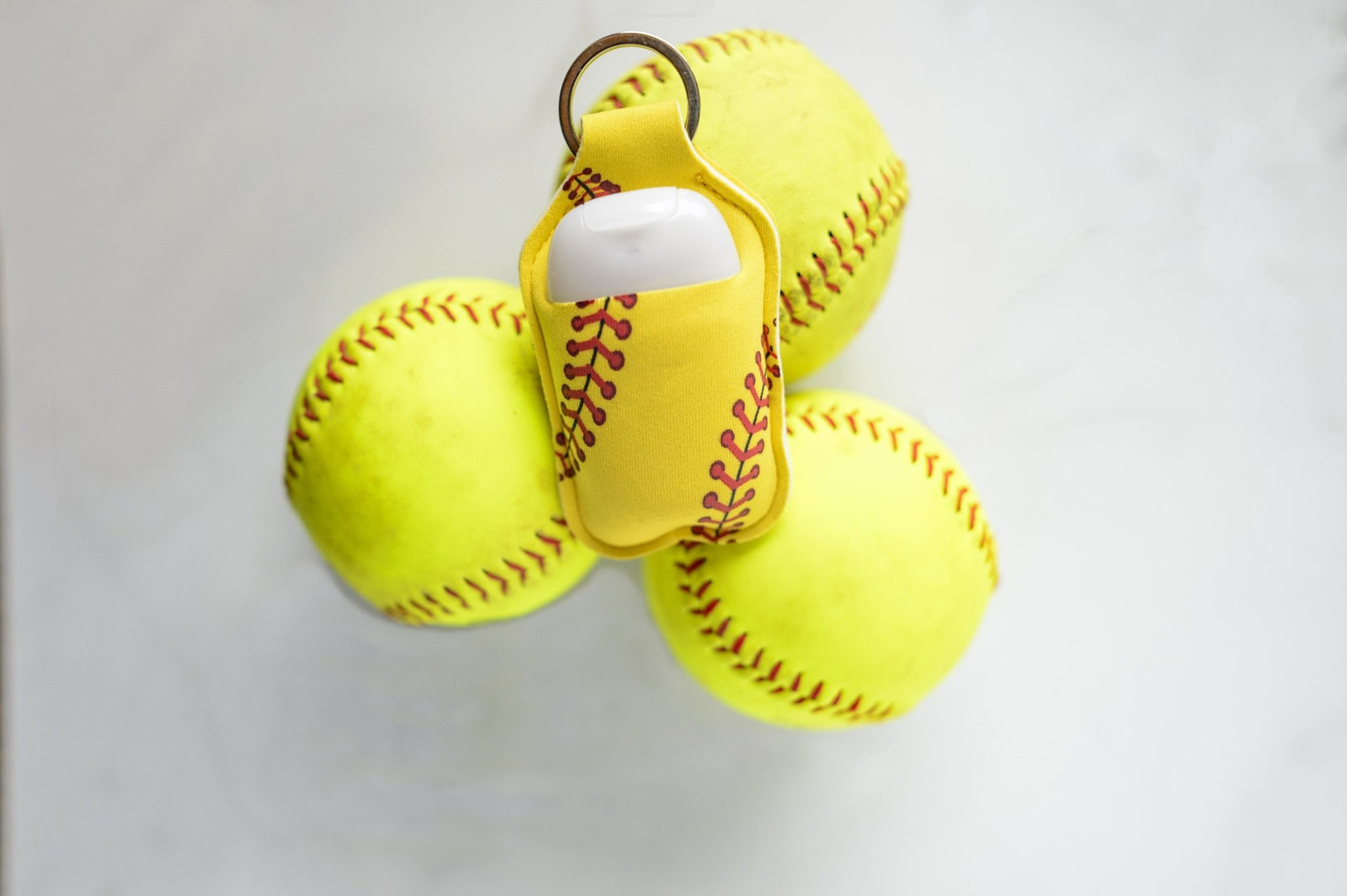 Softball Hand Sanitizer Holder for Backpack Kids Travel Size Keychain - Daisy Lane Company