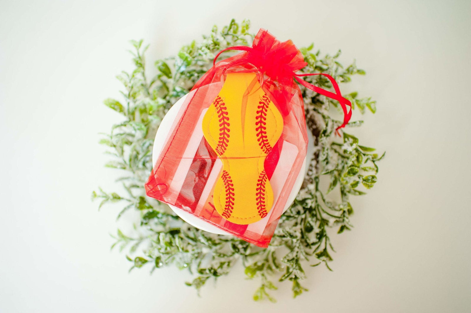 Softball Keychain and Hair Tie Set Gift for Girls Stocking Stuffer - Daisy Lane Company