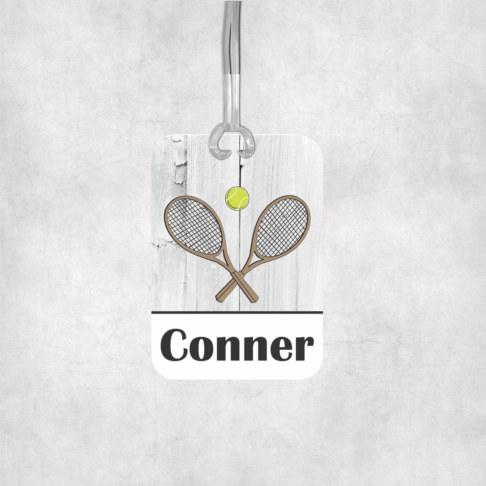 Personalized Tennis Luggage Tag - Name Bag Tag for Player